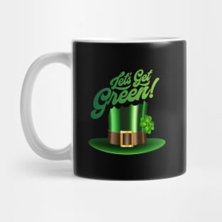 Happy St. Patrick's Day! Celebrate with green hat with clover and sophisticated inscription. Mug